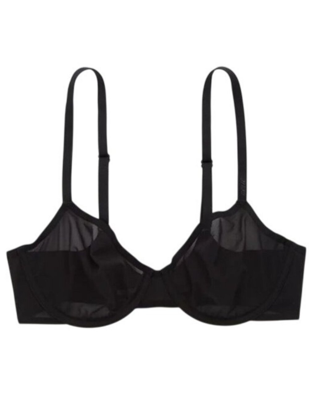 Aerie Smoothez Unlined Mesh Bra Size 36B Black New Women's Comfort Lounge